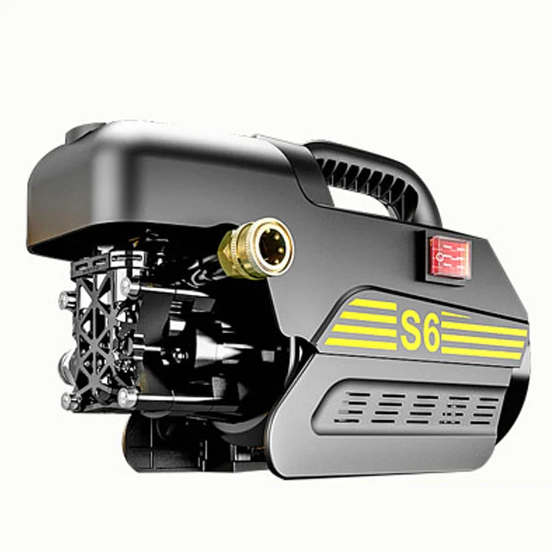 

High-pressure Car Washer Tool S6 Household Brush Car Water Pump 220V Automatic Portable Cleaning Water Gun Car Washing Machine