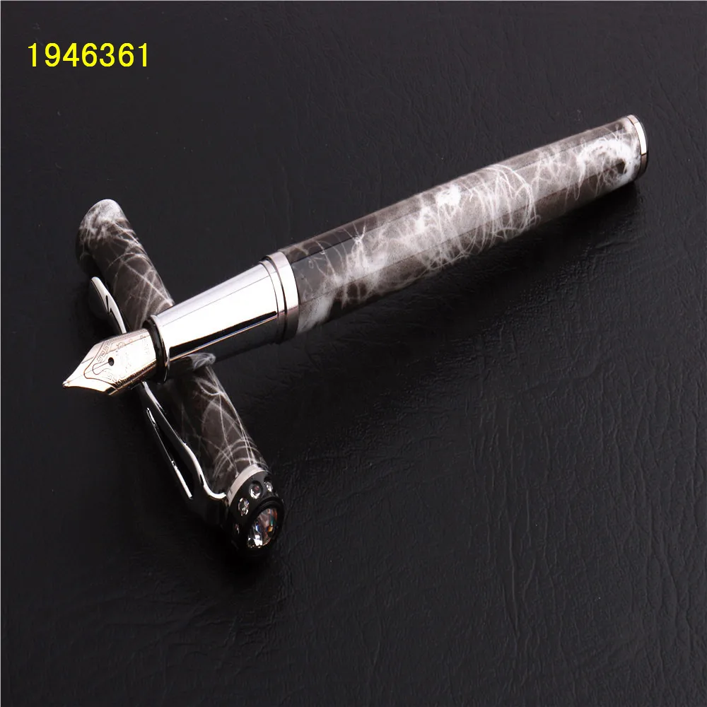 Роскошный бренд Jinhao 301 инкрустированная шапка с бриллиантом канцелярские принадлежности офисные школьные принадлежности авторучка Новинка - Цвет: J-1