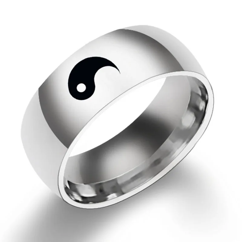 Женское кольцо для влюбленных Yin Yang Винтажное с узором Тай-Чи обручальное модные