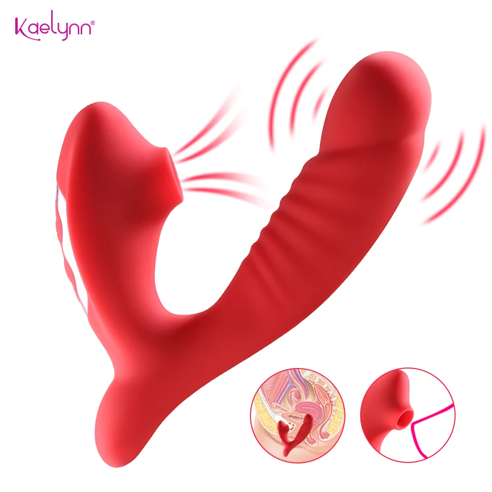 Вибратор фаллоимитатор на присосках Стимулятор клитора для мастурбатор лизание