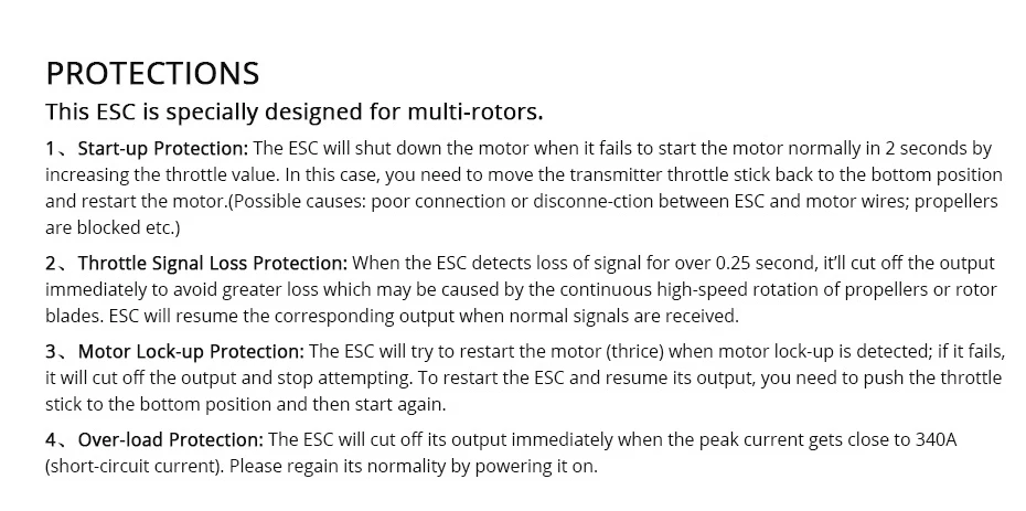 T-MOTOR пламя 80A HV ESC 6-12s водонепроницаемый ESC IP54 для коммерческого беспилотного летательного аппарата