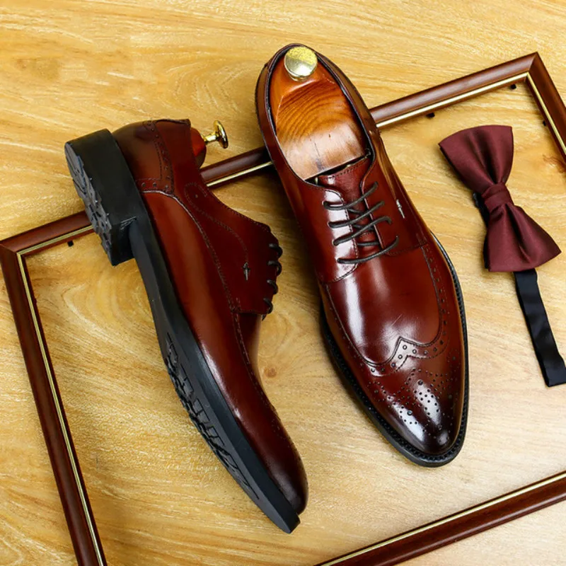 2021 осень мужские кожаные туфли платье в деловом стиле костюм для бега Мужская