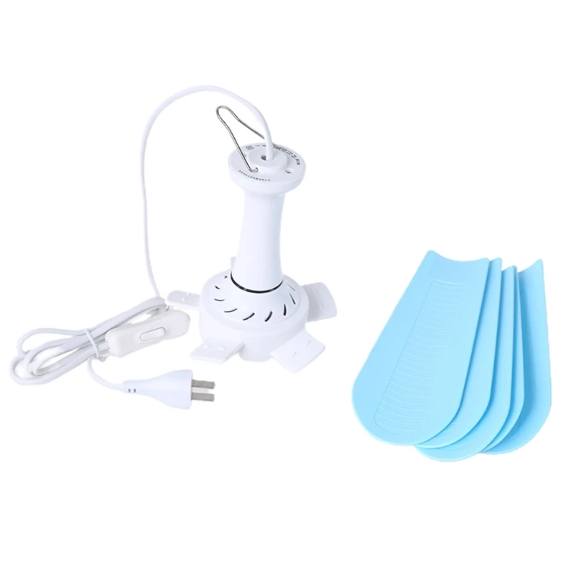 

AC 220V 20W 5 Leaves Ceiling Fan 17.7in Silent Household Bedroom Hanging Fan for School Dorm Room Dormitory US Plug