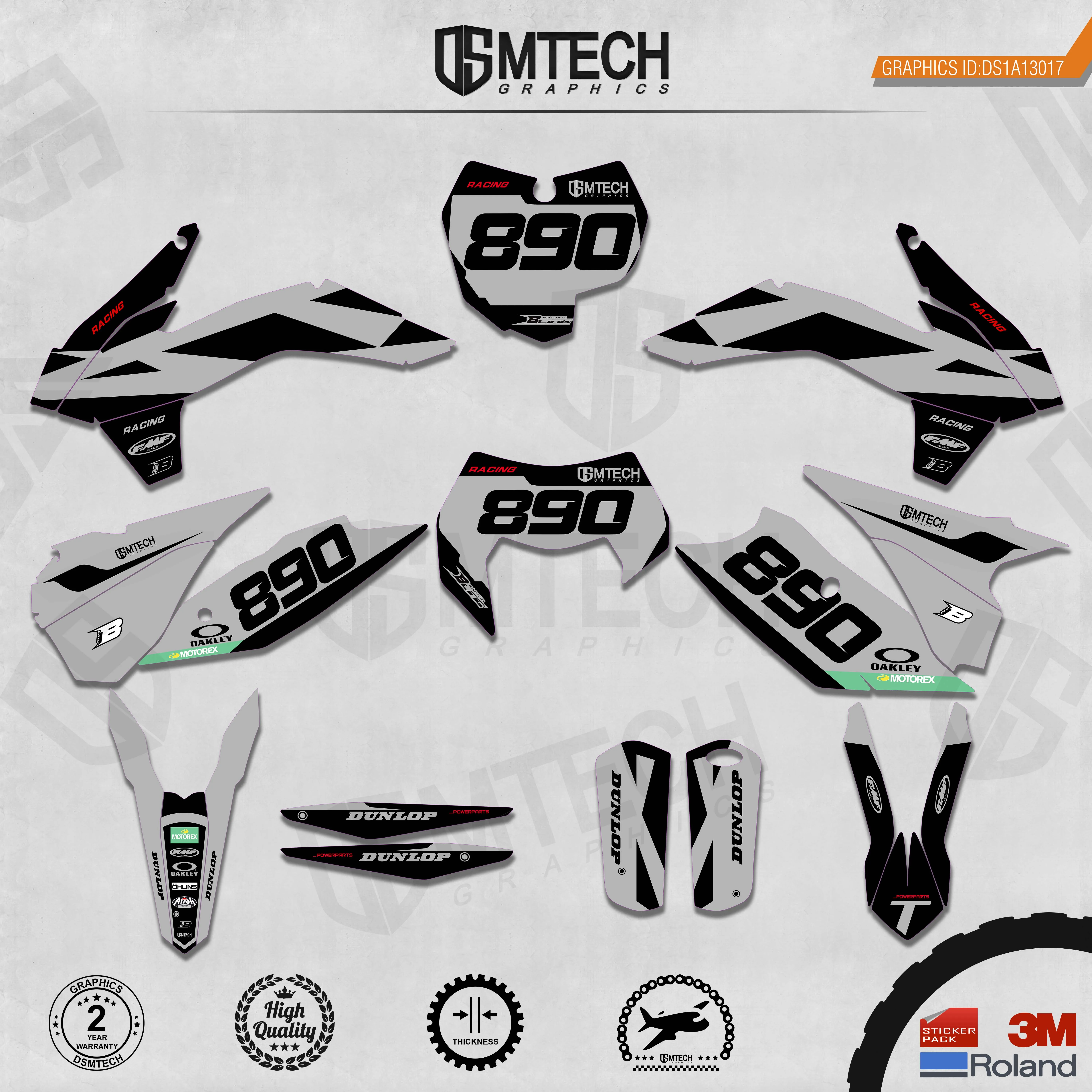 DSMTECH Customized Team Graphics Backgrounds Decals 3M Custom Stickers For 2013-2014 SXF 2015 SXF 2014-2015 EXC 2016 EXC  017