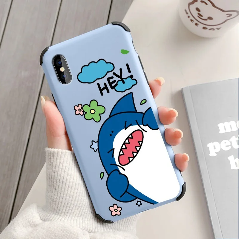 

Cute Cartoon Unicorn Bear Rabbit Shark Peach Cat Phone Cases For iphone 11 Pro Max Pro Mini XR XS 8 X 7 6 6s Plus Soft TPU Case