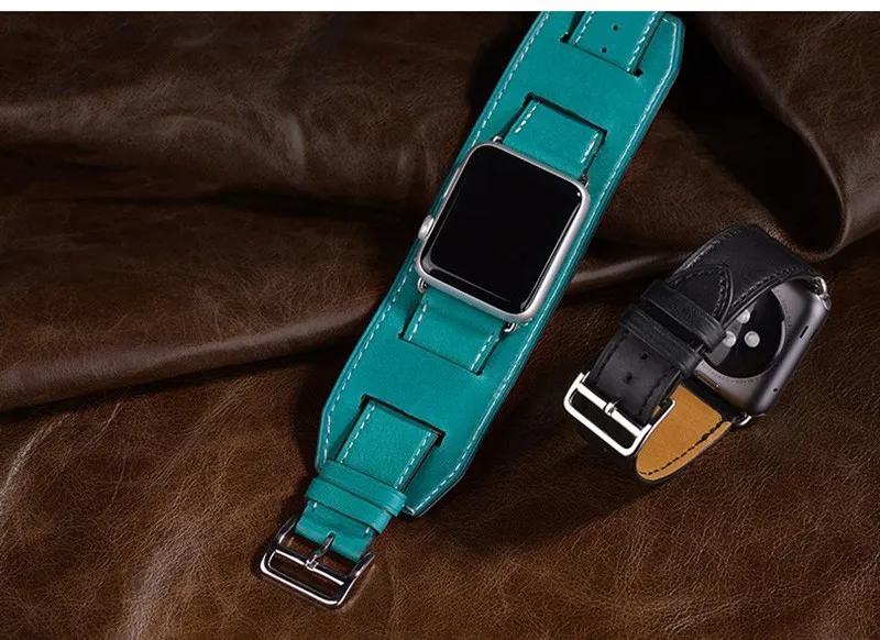 Ремешок из натуральной кожи, двойной браслет, ремешок для часов для Apple Watch, 44 мм, 40 мм, 38 мм, 42 мм, iwatch, серия 5, 4, 3, 2, замена