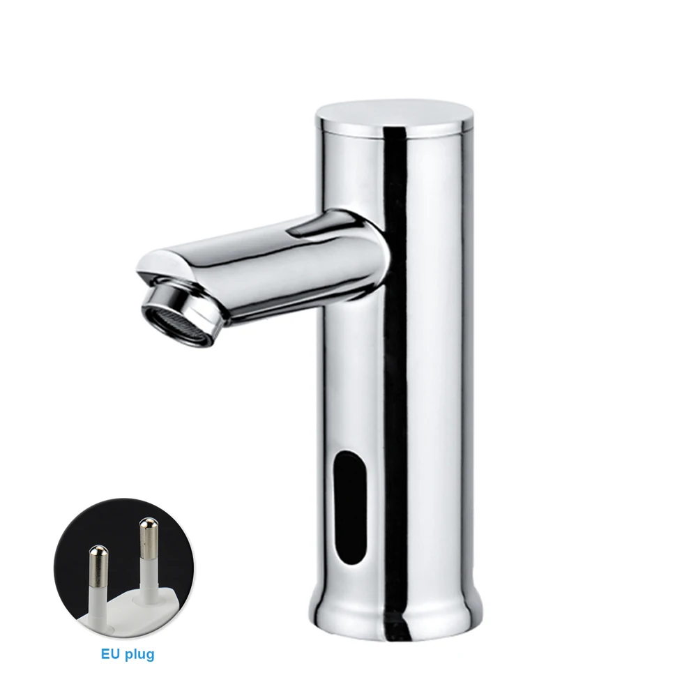 

Electronic Home Touchless Automatic Infrared Knob Splash Proof Bathroom Basin Cold Hot Sink Water Mixer Sensor Faucet Brass Tap