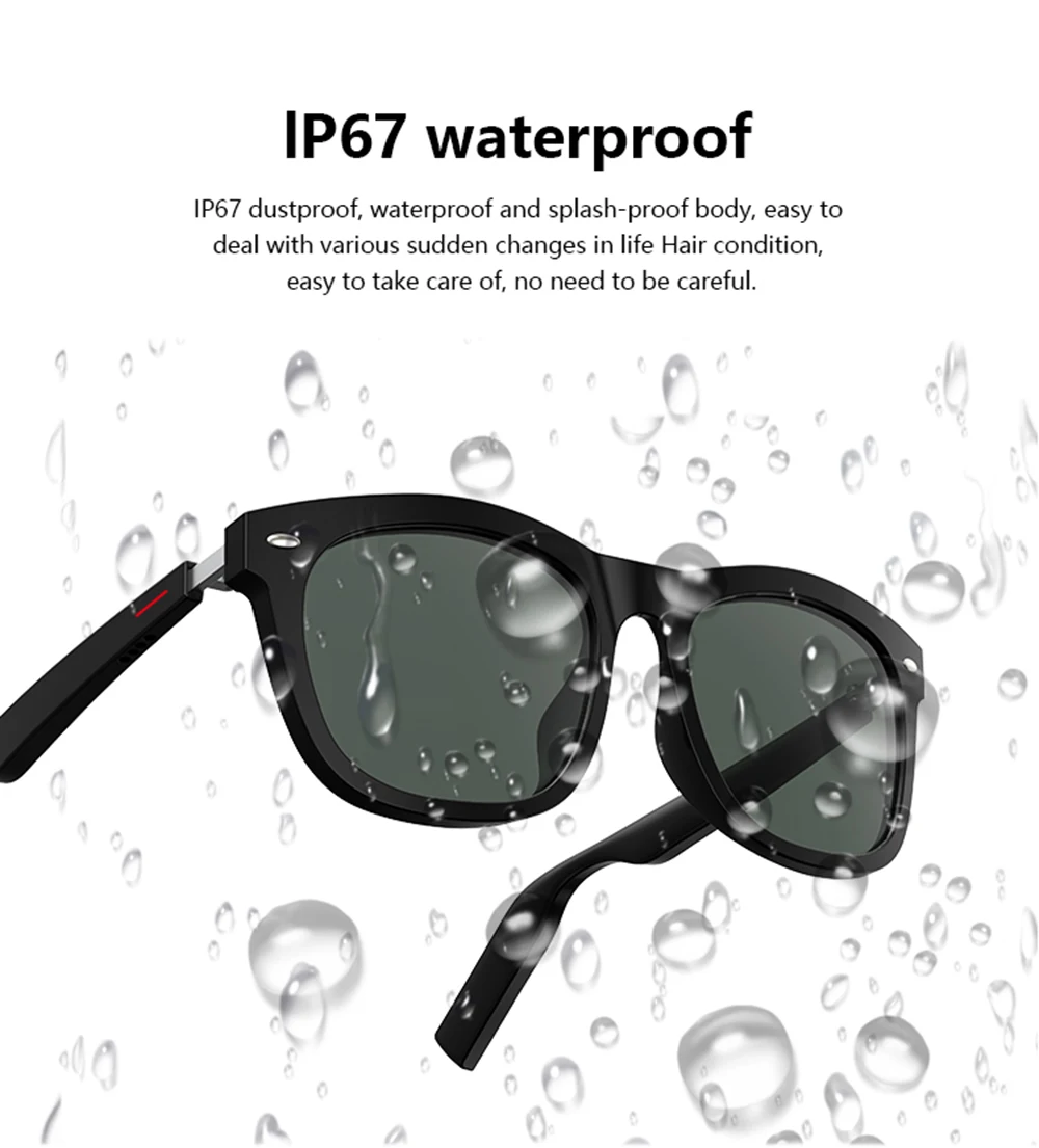 저렴한 IWO 프로 2021 신제품 E9 블루투스 스마트 안경 통화 스테레오 음악 안경, 게임 내비게이션 로다 솔루션 방수 UV 선글라스