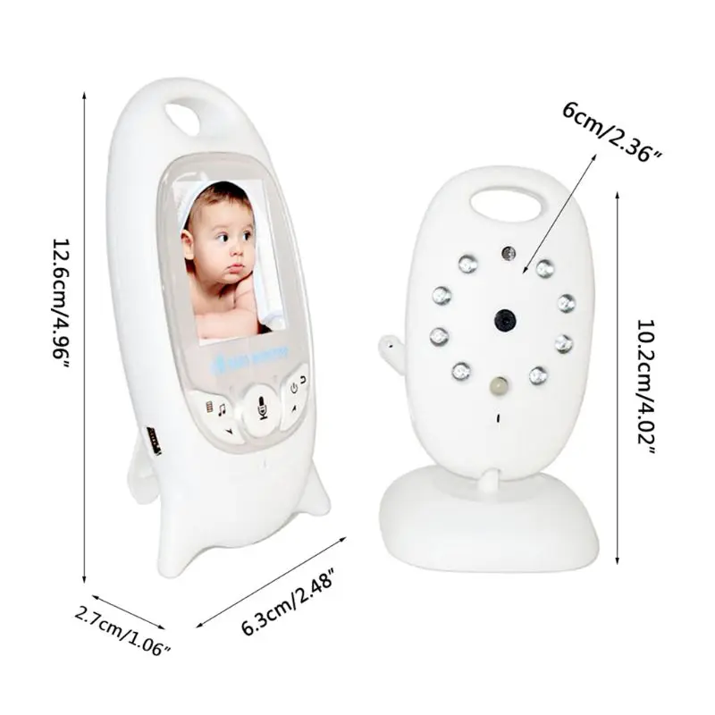 

Baby Video Monitor Camera Wireless Receiver Two-way Intercom Surveillance Music Player Night Vision