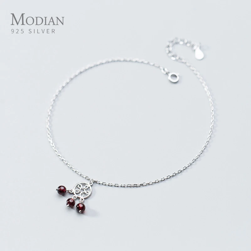 

Modian Romantic Crystal Dreamcatcher Charm Bracelet for Women 925 Sterling Silver Chain Bracelet Anti-allergy Fashion Jewelry