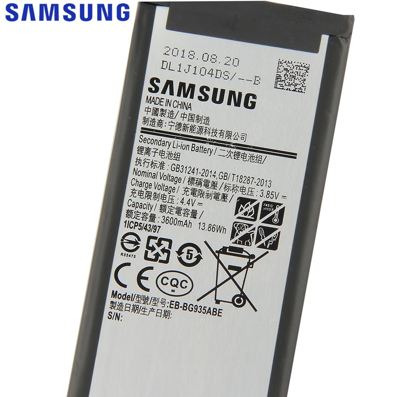 SAMSUNG оригинальный запасной аккумулятор EB BG935ABE для Samsung GALAXY S7 Edge SM G935F G9350 G935FD BG935ABA