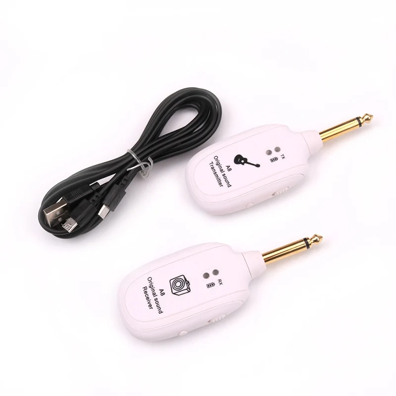 

Guitar Wireless Transmitter Receiver with Built-in Rechargeable Battery for Musical Instrument HB88