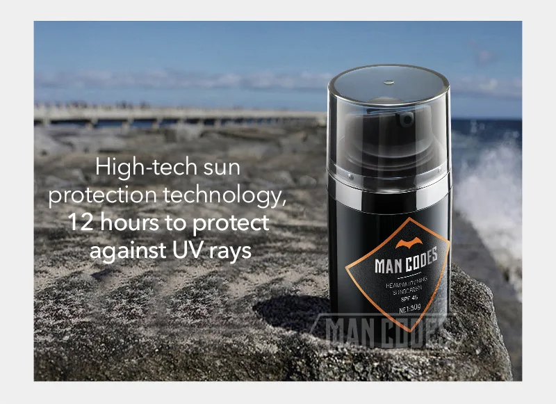 Мужские отбеливающие солнцезащитный крем SPF 45+ отбеливающий Восстанавливающий солнцезащитный крем для кожи лица водостойкий