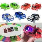 Волшебные треки светящийся гоночный трек автомобиль с цветными огнями DIY Пластиковые светящиеся в темноте креативные игрушки для детей