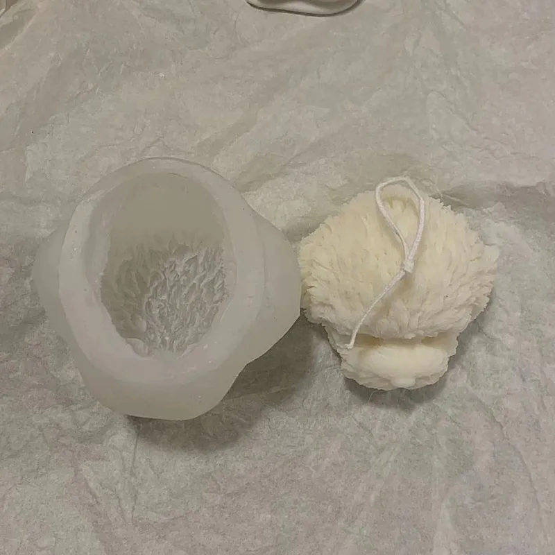

1PC Teddy Dog Plaster Soap Silicone Mould DIY Head Candle Silicone Mold Animal Shape Handmade Aromatherapy Home Decoration Tools