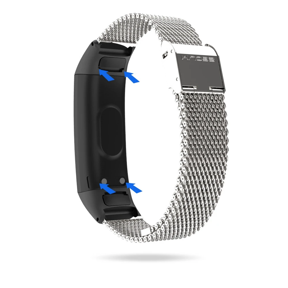 Mijobs металлический ремешок для Honor Band 5 4 браслет из нержавеющей стали браслет для huawei Honor band 5 оксиметрические умные часы для женщин и мужчин