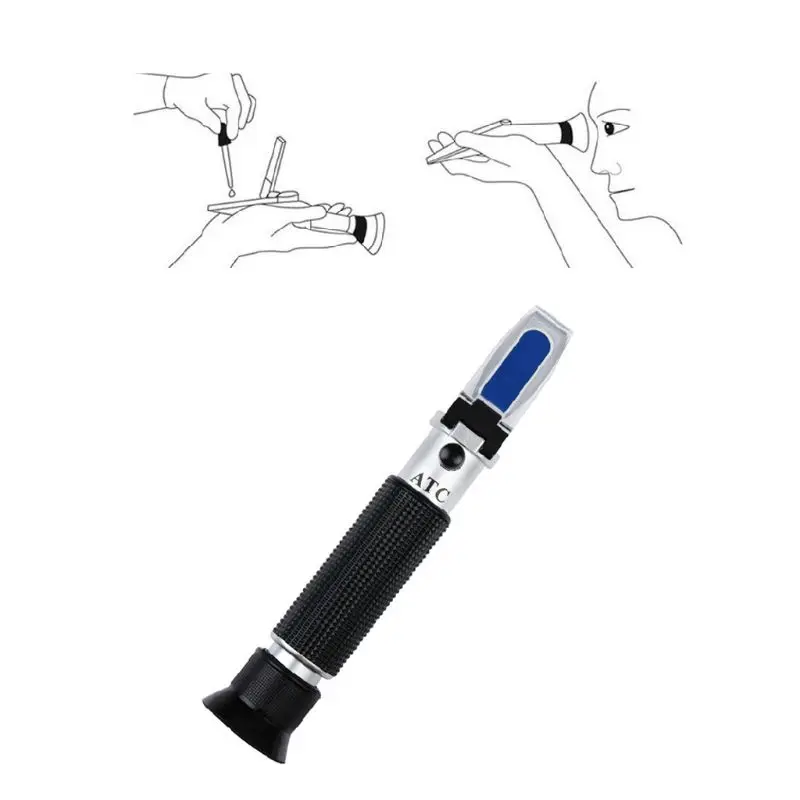 

Alcohol Refractometer Range 0-80% v/v ATC Manuel Focusing for Wine Liquor Test