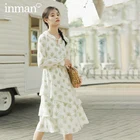 Женское платье с длинным рукавом INMAN, весеннее платье с цветочным принтом и круглым воротником