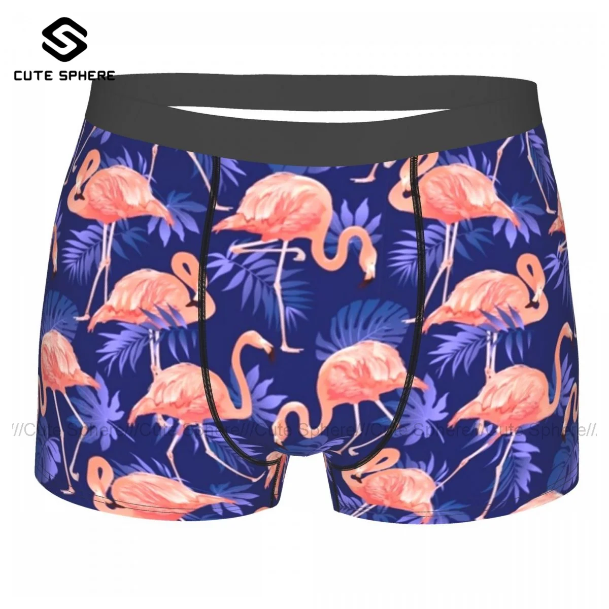 Flamingo Underwear Sublimation Polyester Pouch Trunk Trenky Teen Plain Boxer Brief