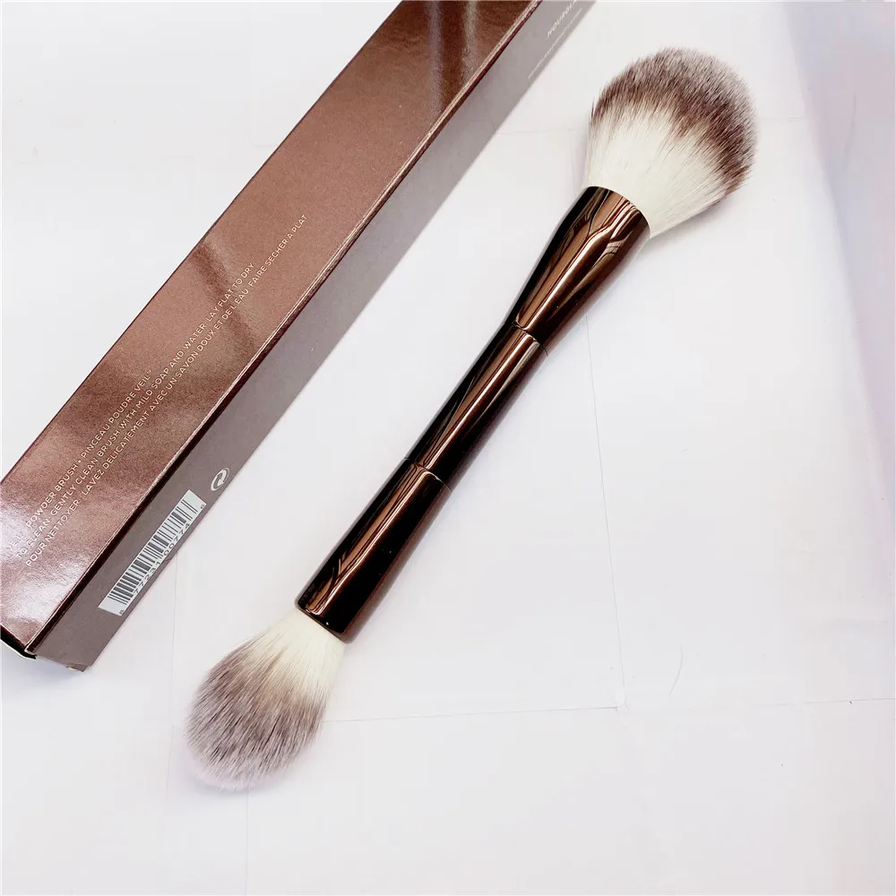 

Hourglass HG Double-ended Veil Powder Makeup Brushes Powder Highlighter Setting Cosmetics Makeup Brush Ultra Soft Synthetic Hair