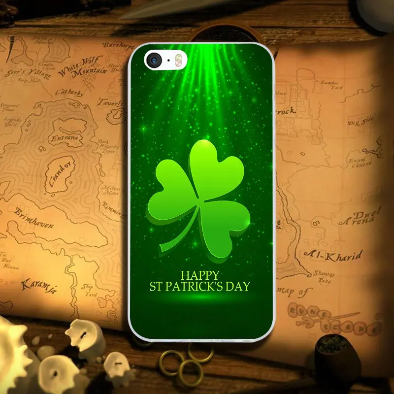 Good Lucky Charm Four Leaf Clover Soft TPU Mobile Phone Cases for iPhone 8 7 6 6S Plus X XR XS Max 5 5S SE 5C 4 4S | Мобильные
