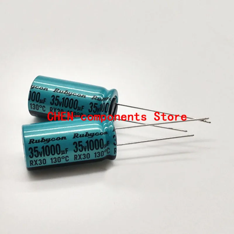 10 шт. оригинальные алюминиевые электролитические конденсаторы RUBYCON RX30 35V1000UF P5MM