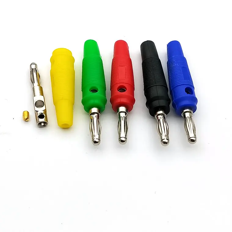 Никелированный штекер типа банан 4 мм для датчиков 100 шт.|plug|plug bananaplug connector |