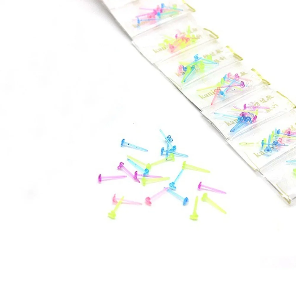 30 шт./упак. серьги гвоздики ушные палочки из пластика (привет кошечка) не вызывает