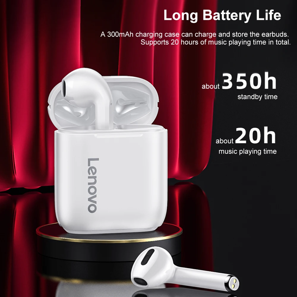 Lenovo LP2 наушники вкладыши TWS True Wireless Bluetooth IPX5 Беспроводной связи устойчивое