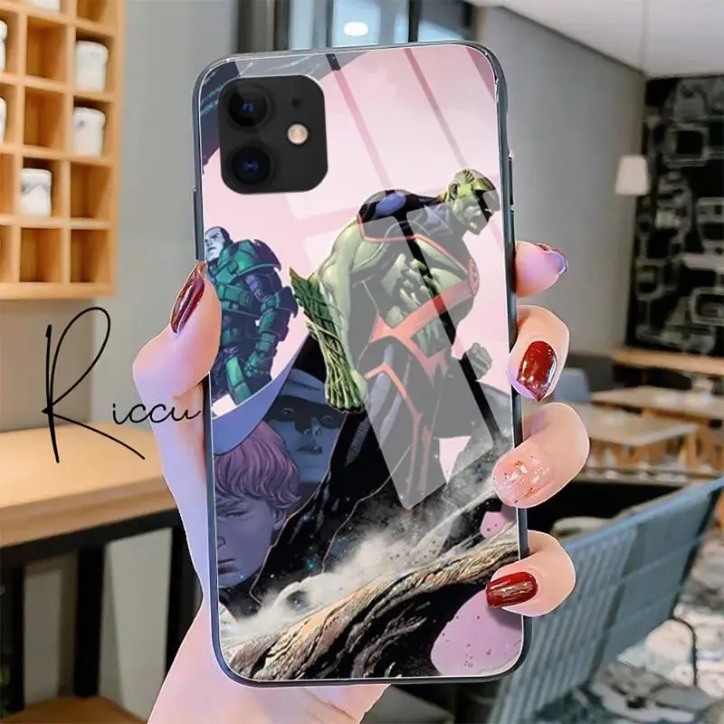 

DC Martian Manhunter Phone Case Tempered Glass For IPhone 11 Pro XR XS MAX 8 X 7 6S 6 Plus SE 2020 12 Pro Max Mini Case
