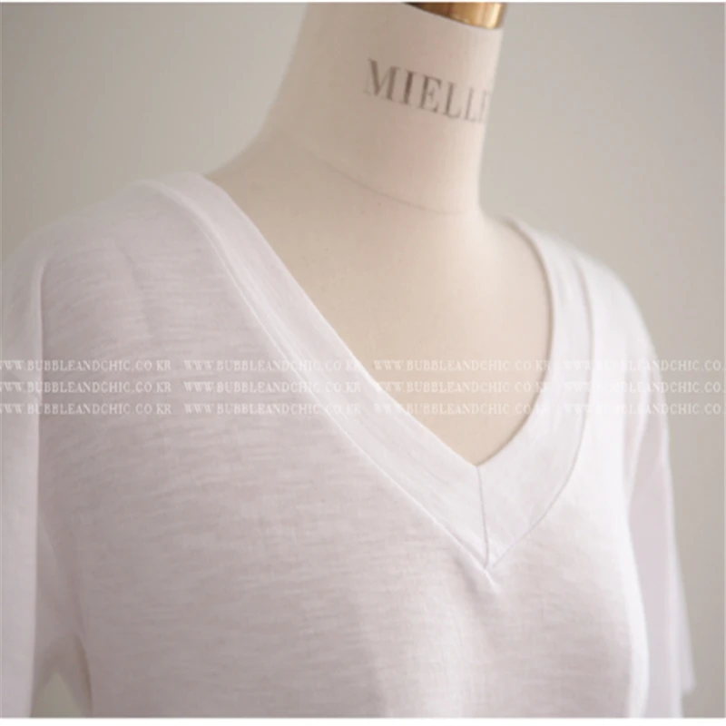 Женская белая футболка с коротким рукавом летняя свободная хлопковая Футболка