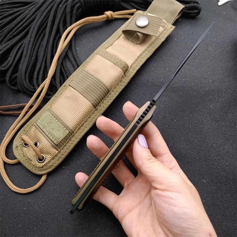 Тактический нож с лезвием 154 ручка из алюминиевого сплава прямой для рыбалки