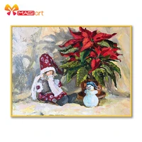 cross stitch kits embroidery needlework sets 11ct water soluble canvas patterns 14ct full christmas gift vase ncmc083