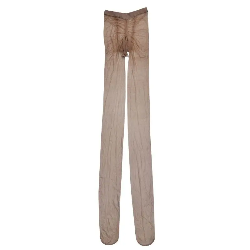 Колготки мужские кремовые пикантное нижнее белье Все в одном супертонкие