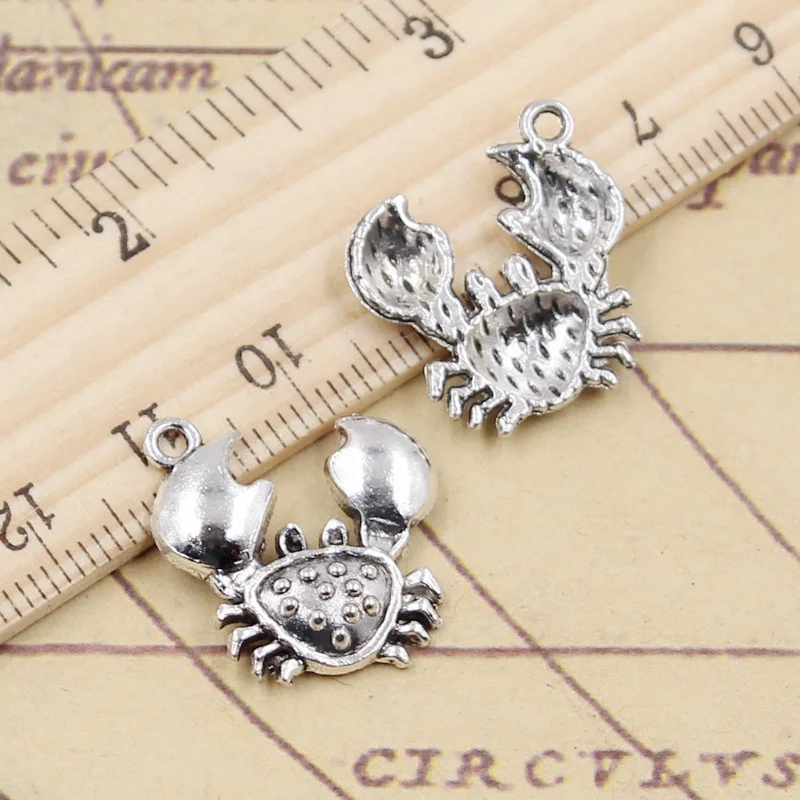 

10pcs Charms Crab 20x19mm Tibetan Silver Color Pendants Antique Jewelry Making DIY Handmade Craft