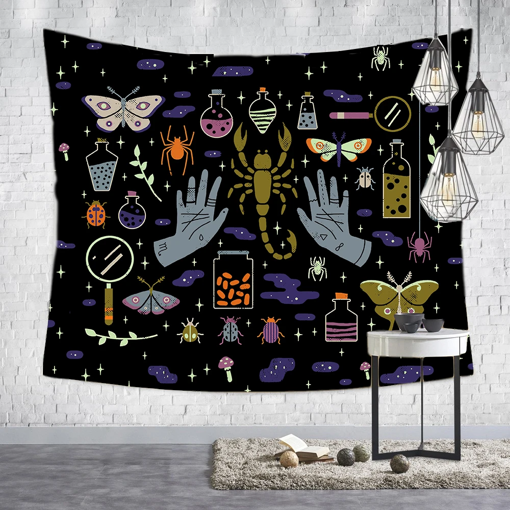 Style4 Loartee Witchcraft Ouija ручной гобелен Psychic Magic Astrology Comics Богемный Хиппи divination домашний навесной декор для стен ковер - Цвет: Style4
