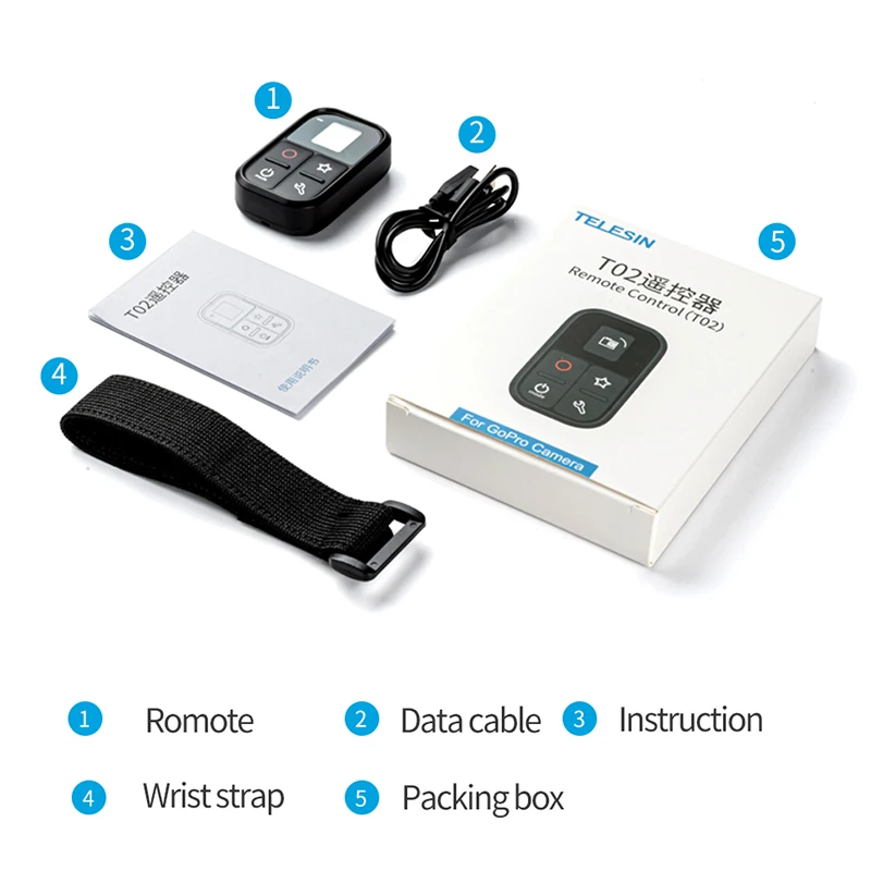 Telesin 80 м беспроводной пульт дистанционного управления ler OLED самосветящийся экран