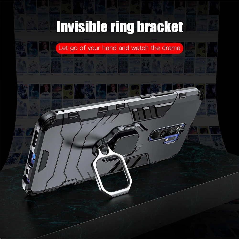 Противоударный армированный чехол KEYSION для Redmi 9 силиконовая задняя крышка с