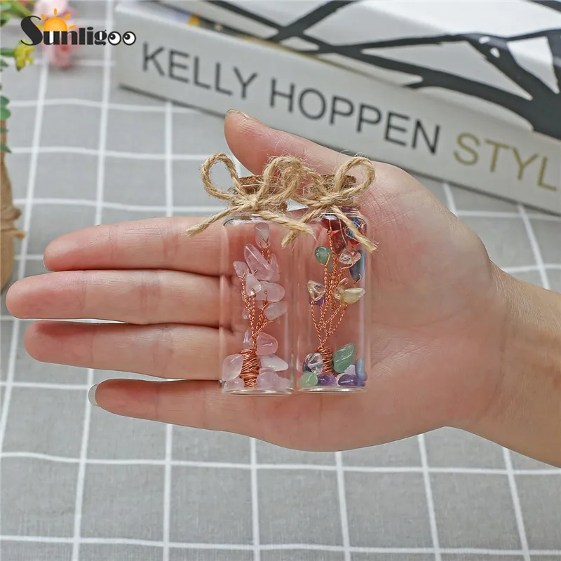 Sunligoo мини драгоценный камень обмотанный проволокой дерево жизни лечебный