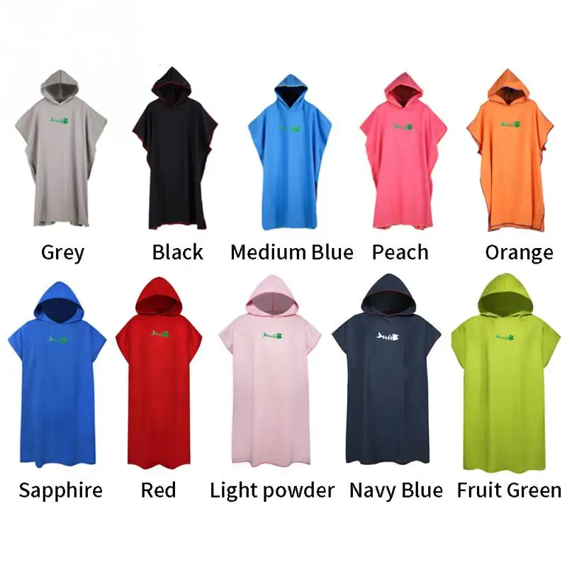 Men Women Diving Suit Change Robes Poncho Quick-dry Hooded Towel Sweat-absorbent Swim Robe Summer Beach Pool Swimming #N | Спорт и