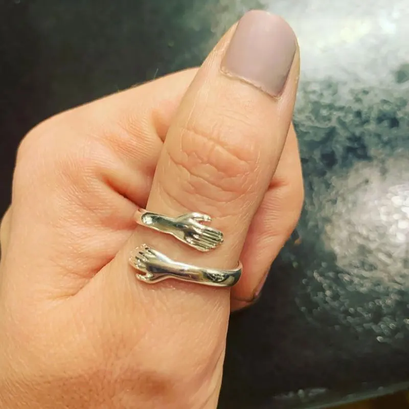 Любовь фигуру ручной стекируемые кольца для мужчин и женщин Регулируемая