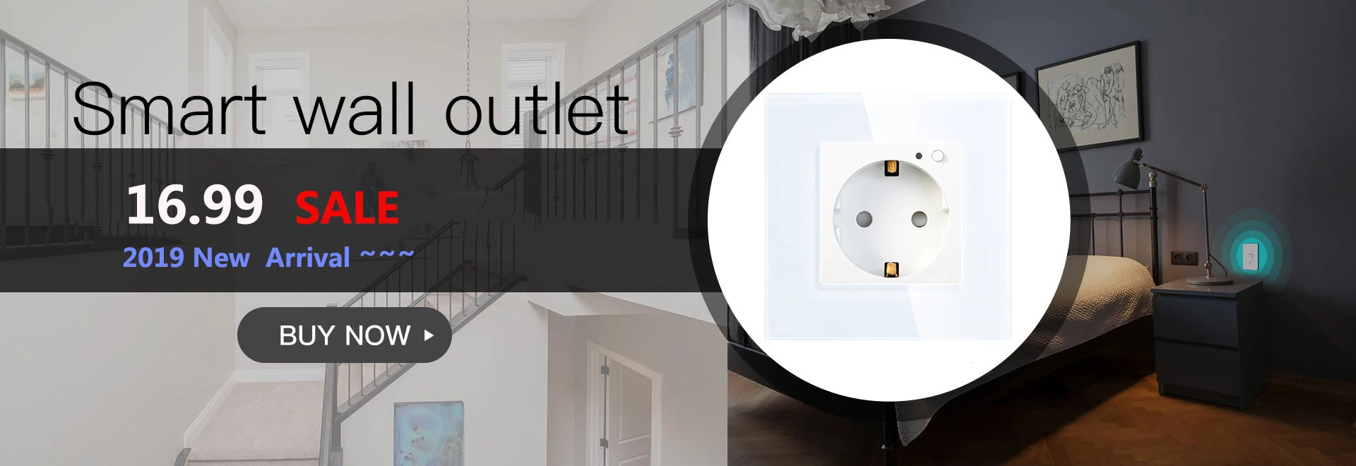 Wi-Fi умная настенная розетка стеклянная панель Smart Life/приложение Tuya дистанционное управление, работает с Amazon Echo Alexa Google Home EU FR UK