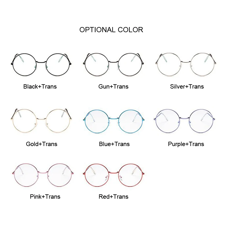 

Vintage Round Glasses Clear Lens Fashion Gold Round Metal Frame Glasses Optical Men Women Eyeglass Frame Fake Glasses