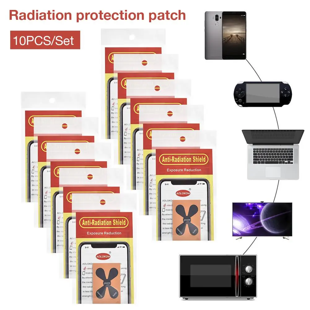 10 шт./компл. универсальные наклейки для защиты от радиации мобильного телефона