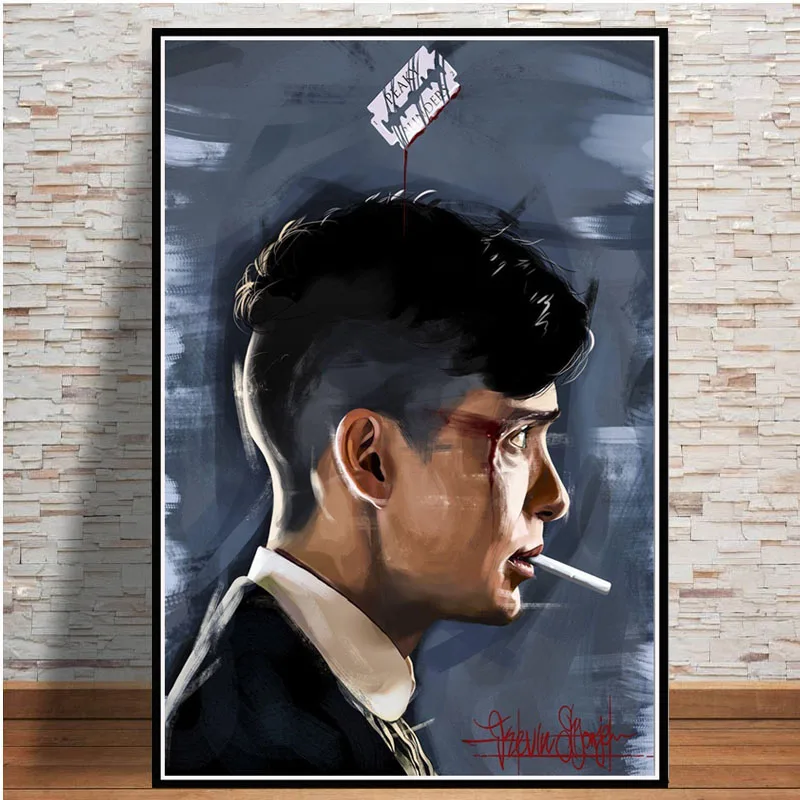 MQ3568 Горячая Peaky blinds Cillian Murphy США ТВ-шоу серия сезон художественный плакат Шелковый Холст украшение дома Настенная картина печать - Цвет: Светло-серый