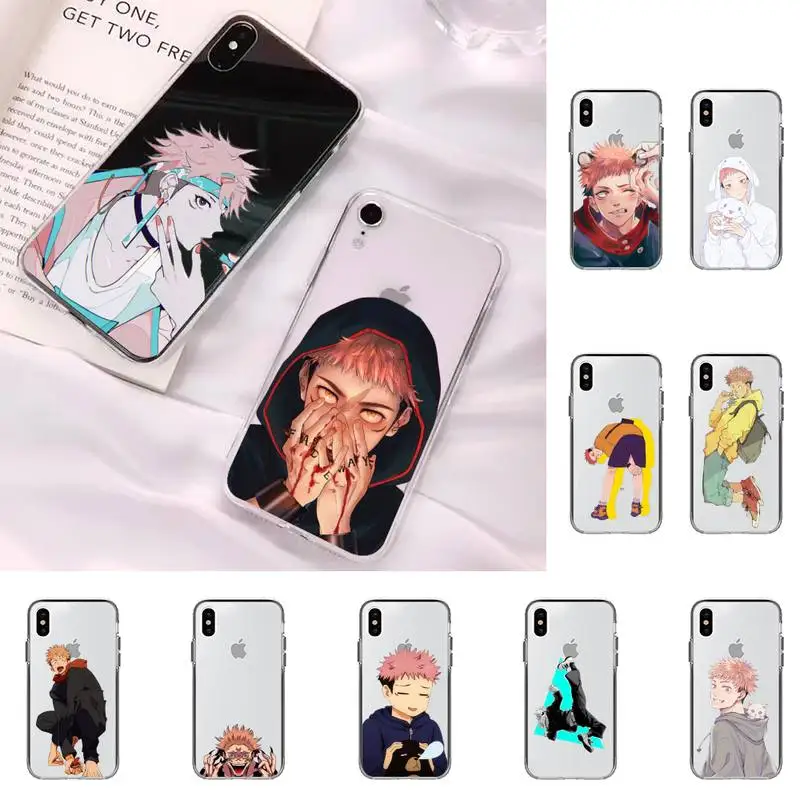 

Anime Jujutsu Kaisen Yuji Itadori Phone Case for iphone 13 11 12 pro XS MAX 8 7 6 6S Plus X 5S SE 2020 XR case