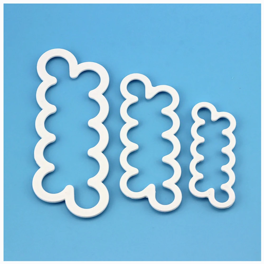 3 шт./компл. 3D резак в форме лепестков розы изготовитель элегантная форма для