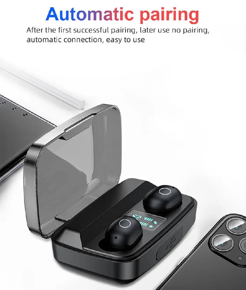

EastVita Macarons TWS Bluetooth Headset Bluetooth5.0 Touch Control LED Digital Display Bluetooth Headset