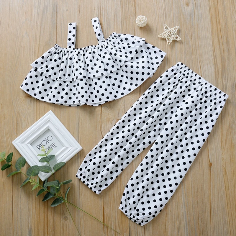 Блузка и брюки для девочек с открытыми плечами|Комплекты одежды девочек| |