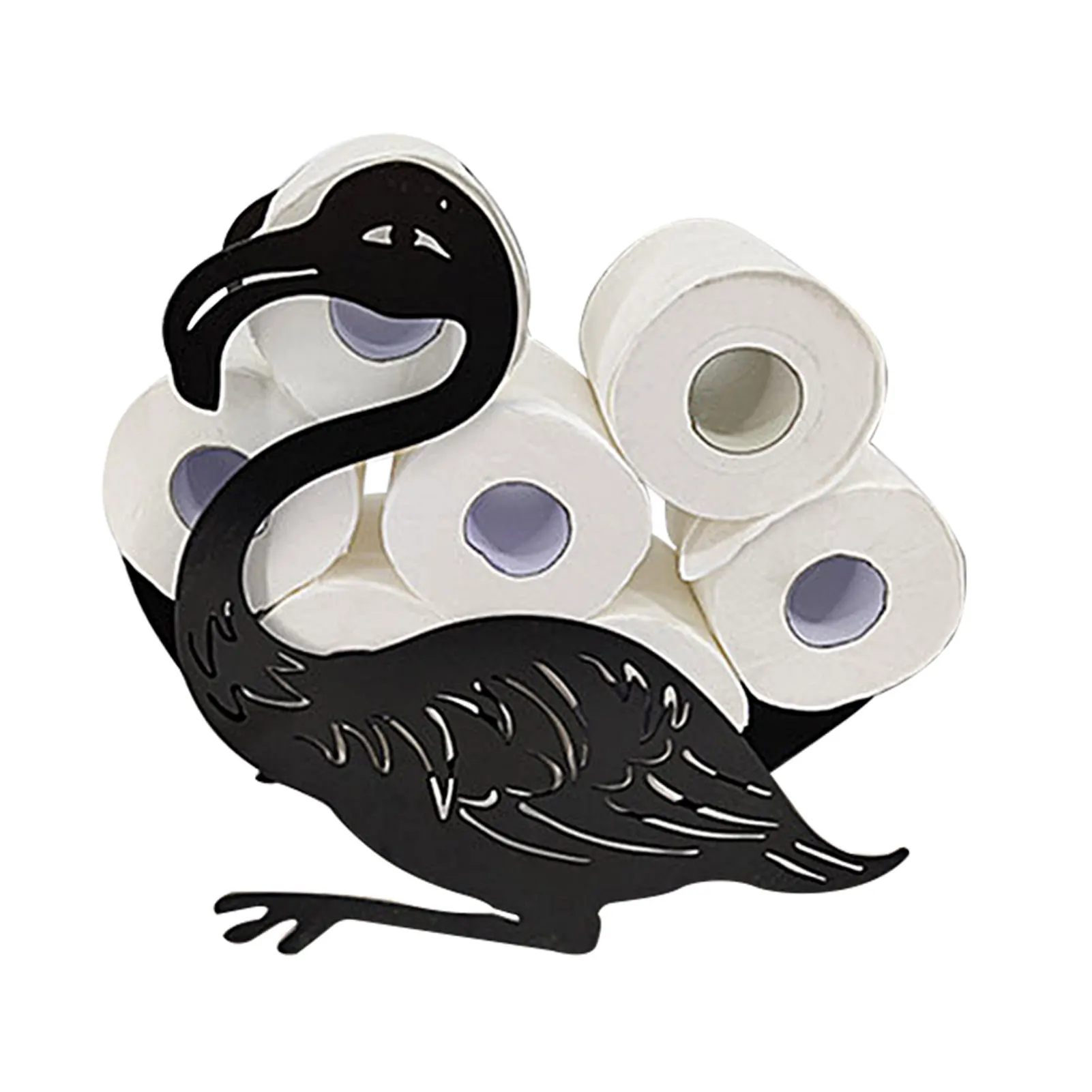 

Crane Shape Toilet Paper Roll Holder Wall Mounted Iron Home Decor Bathroom Owl Flamingo Peacock Swan Art Craft DIY Animal Cute